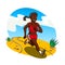 Young african woman cross country runner