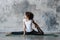 Young afro american woman doing sport training on exercise mat