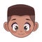 young afro teenager boy kid head character