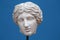 Young amazon face of 2nd century sculpture in Carlsberg Glyptotek historical museum