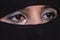 Young arabian woman in hijab.Arab girl close-up. Eyes of the Arab girl