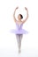 Young Asian Ballerina With Braces in Dance Pose