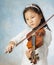 Young asian girl played violin