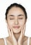 Young Asian girl portrait skincare concept