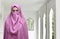Young asian muslim woman wearing niqab traditional veil