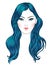 Young Asian woman with long hair. Fashion vector illustration i