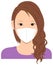 Young asian woman upper body  wearing a mask vector illustration