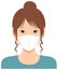 Young asian woman upper body  wearing a mask vector illustration