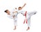 Young athletes beat karate blows