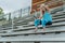 A Young Athletic College Athlete Prepares For A Track Meet At A University