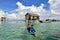 Young bajau laut or Seagypsies on a boat