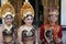 Young Balinese women and a man decorated due to the Potong Gigi ceremony - Cutting Teeth, Bali Island, Indonesia