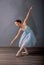 Young ballerina in ballet pose classical dance