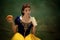 Young ballet dancer as a Snow White, modern fairytales