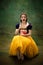 Young ballet dancer as a Snow White, modern fairytales