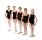 Young Ballet Students with Feet in Third Position