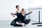 young ballet teacher training cute flexible child