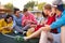 Young basketball players take a break