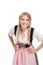 Young Bavarian woman in dirndl.