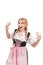 Young Bavarian woman in dirndl.