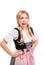 Young Bavarian woman in dirndl.