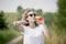 Young beautifil woman drinking red softdrink.