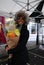 Young beautiful African woman showing excitement after receiving flowers