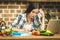 Young beautiful asian stressed woman with laptop on kitchen. Working home. In stress.