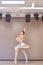 Young beautiful ballet dancer practice to make pirouette