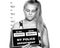 Young beautiful blonde woman Criminal Mug Shots. black and white