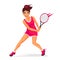 Young beautiful girl - tennis player