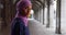 Young beautiful Muslim woman in headscarf posing for a portrait