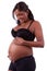 Young beautiful pregnant indian woman