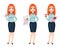 Young beautiful redhead business woman