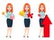 Young beautiful redhead business woman