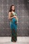 Young beautiful and stylish pregnant woman