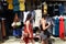 Young beautiful tourists touring the markets of Ubud in Bali,Indonesia