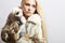 Young beautiful woman in fur. winter style.pretty girl. Beauty blond Model Girl in Mink Fur Coat