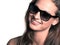 Young beautiful woman wearing sunglasses