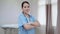 Young beauty female nurse standing and smile