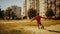 Young Black Boy Playing Soccer with Diverse Friends. Multiethnic Kids Enjoying a Game of Football in