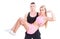 and young bodybuilding couple