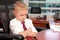 Young Boy in Business Office