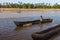 Young boy with dug-out canoe at Galana river Kenya