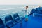 Young boy on a ferry-boat