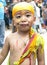 A young boy in Festival of Cows( Gaijatra)