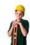 Young boy - future construction worker