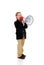 Young boy with megaphone