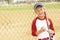 Young Boy Playing Baseball