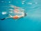 Young boy Snorkel swim in red sea